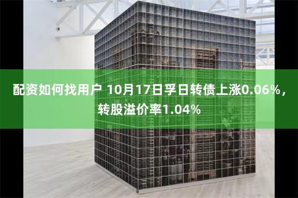 配资如何找用户 10月17日孚日转债上涨0.06%，转股溢价率1.04%