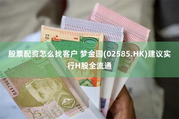 股票配资怎么找客户 梦金园(02585.HK)建议实行H股全流通