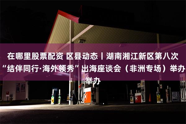 在哪里股票配资 区县动态丨湖南湘江新区第八次“结伴同行·海外领秀”出海座谈会（非洲专场）举办