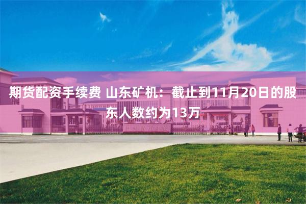 期货配资手续费 山东矿机：截止到11月20日的股东人数约为13万