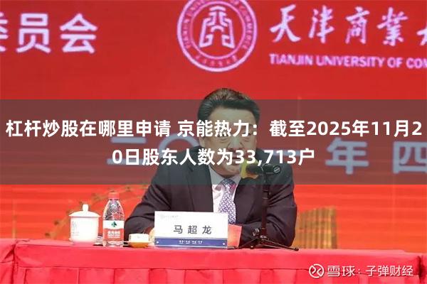 杠杆炒股在哪里申请 京能热力：截至2025年11月20日股东人数为33,713户