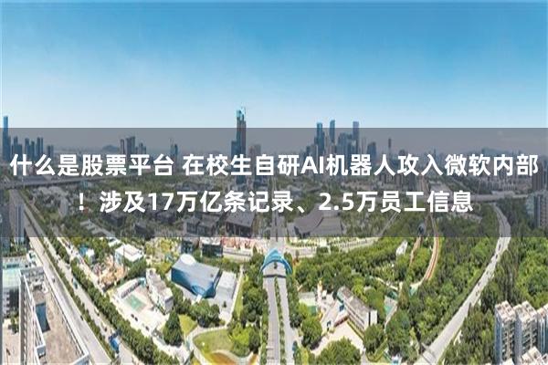 什么是股票平台 在校生自研AI机器人攻入微软内部！涉及17万亿条记录、2.5万员工信息